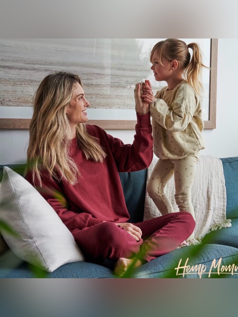 NWT Hemp Momma Maroon Crewneck Sweater